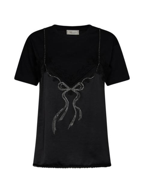 Blumarine rhinestone-embellished T-shirt