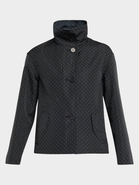AKRIS Polka-Dot Single-Breasted Jacket