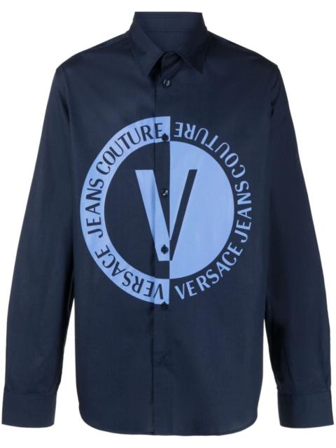 VERSACE JEANS COUTURE logo-print cotton shirt