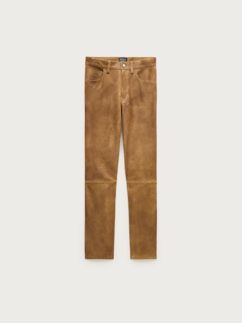 J.CREW Western straight pant in leather