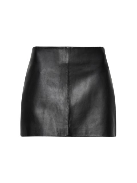 ST. AGNI Leather Mini Skirt black