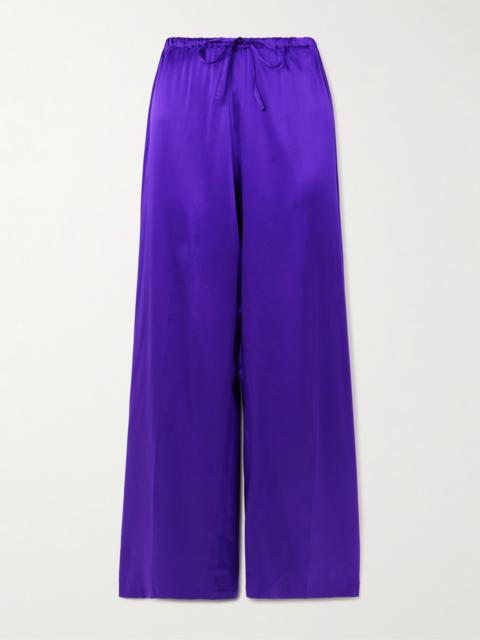 Dries Van Noten Silk-blend Satin Straight-leg Pants