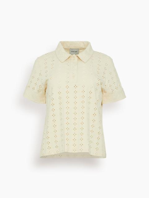 RACHEL COMEY Brickett Polo in Ivory