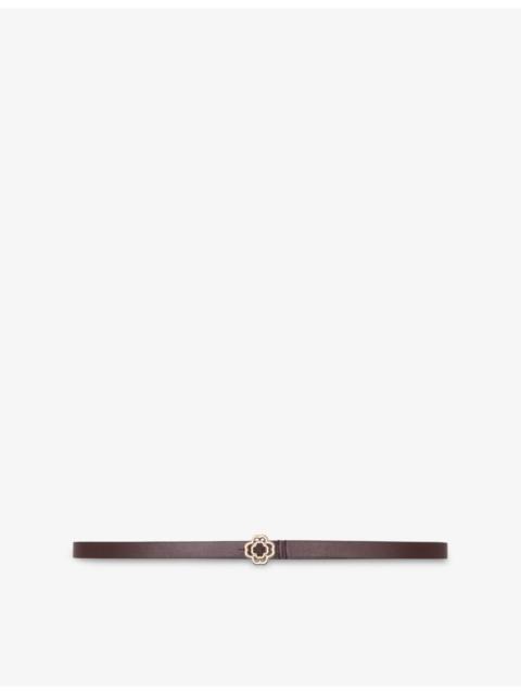 maje Logo-buckle leather belt