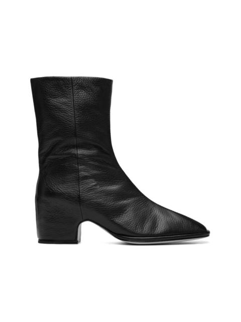 LAUREN MANOOGIAN Black Square Arch Ankle Boots