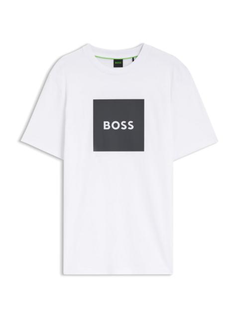 BOSS LOGO-PRINT T-SHIRT IN COTTON JERSEY
