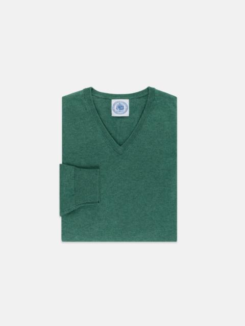 J. PRESS COTTON/CASHMERE V-NECK SWEATER