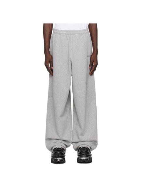 VETEMENTS Gray Embroidered Logo Sweatpants