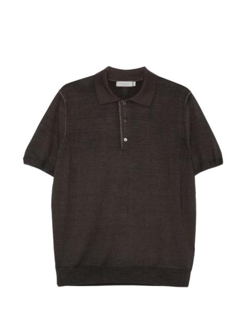 Canali button short-sleeve polo shirt