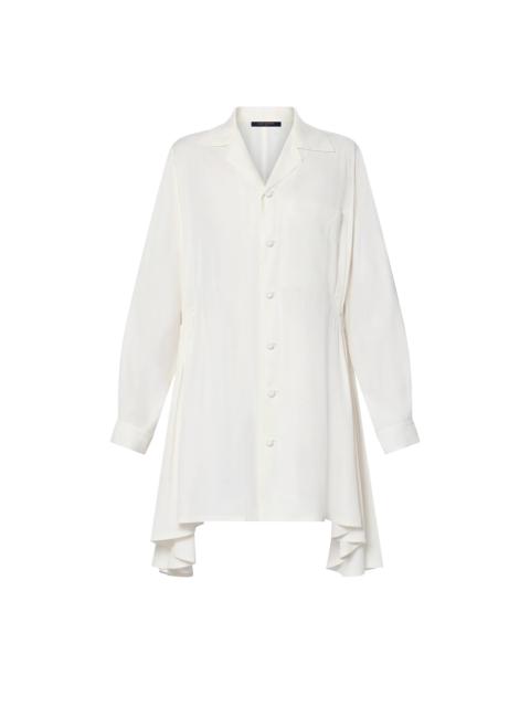 Louis Vuitton Gathered Waist Twill Shirt Dress