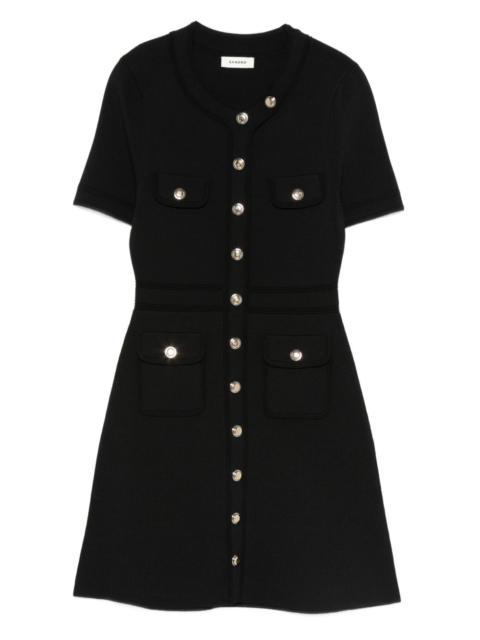 Sandro button-detail mini dress