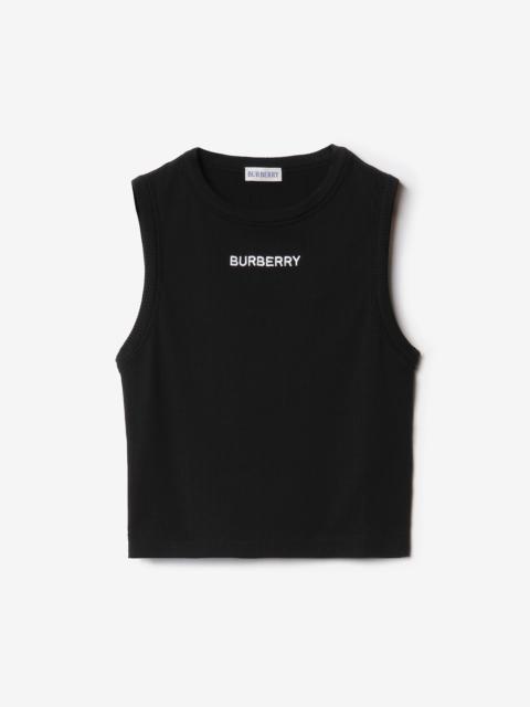 Ribbed Stretch Cotton Tank Top