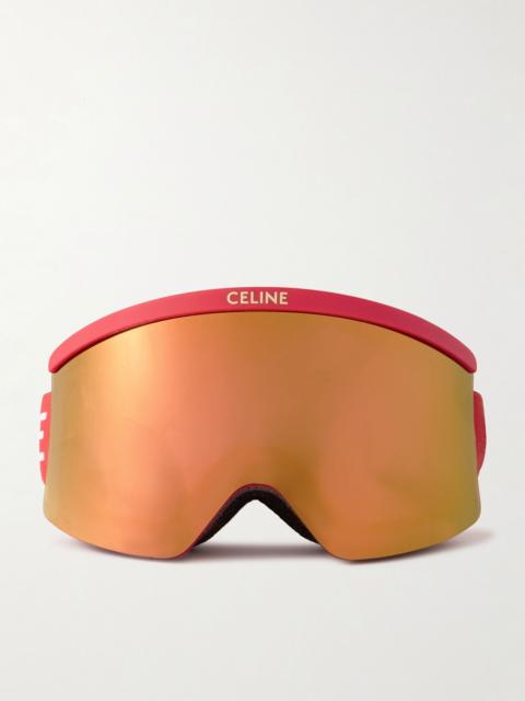 CELINE Mirrored ski goggles Red