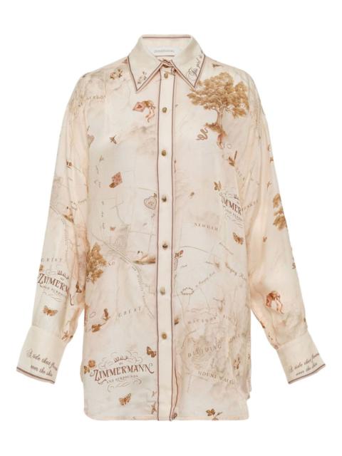 Zimmermann map-print shirt