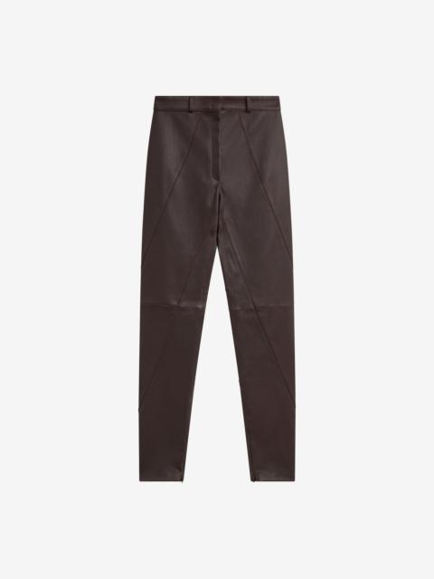 The Frankie Shop Dune Stretch Leather Panelled Pants - Brown