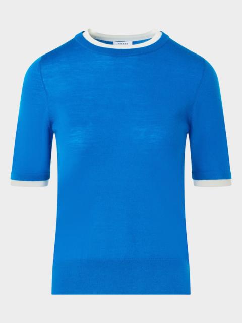 AKRIS Layered Short-Sleeve Knit Sweater