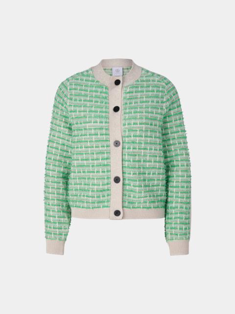 BOGNER Franzi knit jacket in Green/Greige