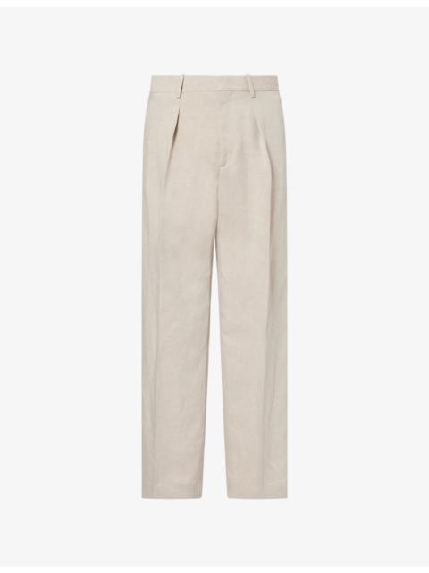 JW Anderson Pleated Wide-Leg Cotton Trousers