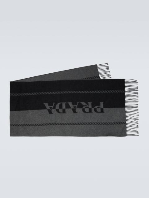 Prada Logo wool scarf