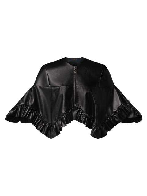 Louis Vuitton Ruffle Hem Leather Cape