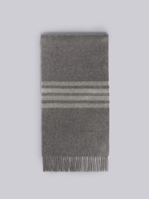 Thom Browne Medium Grey Cashmere 4-Bar Scarf