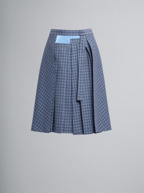 Marni CHECK WOOL TWILL SKIRT