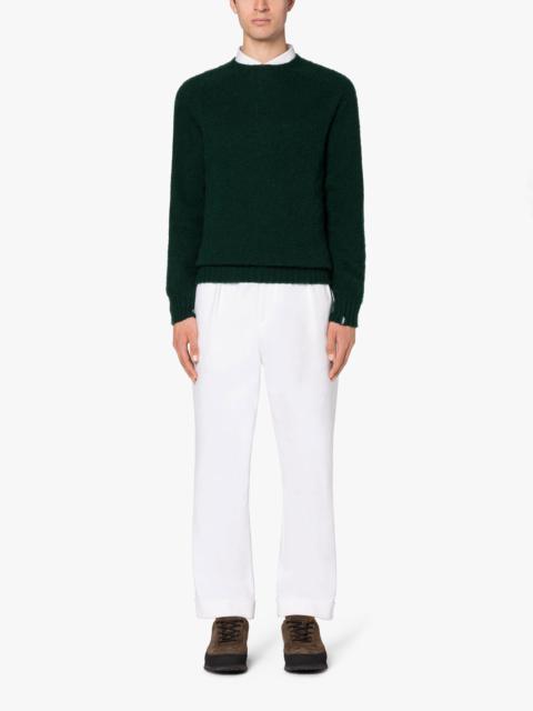 Mackintosh HUTCHINS DARK GREEN WOOL CREWNECK SWEATER