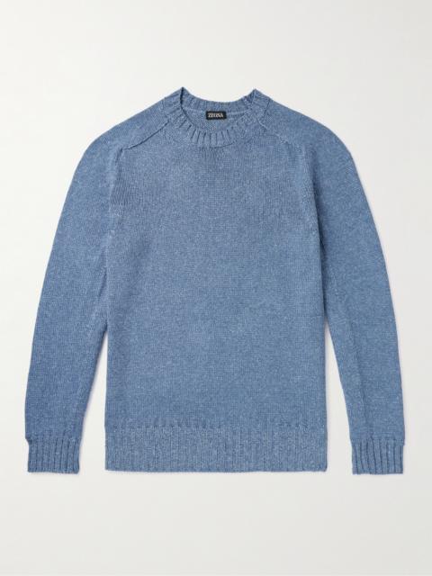 ZEGNA Silk, Cashmere and Linen-Blend Sweater