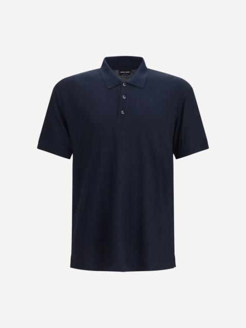 GIORGIO ARMANI Viscose and polyester polo Shirt