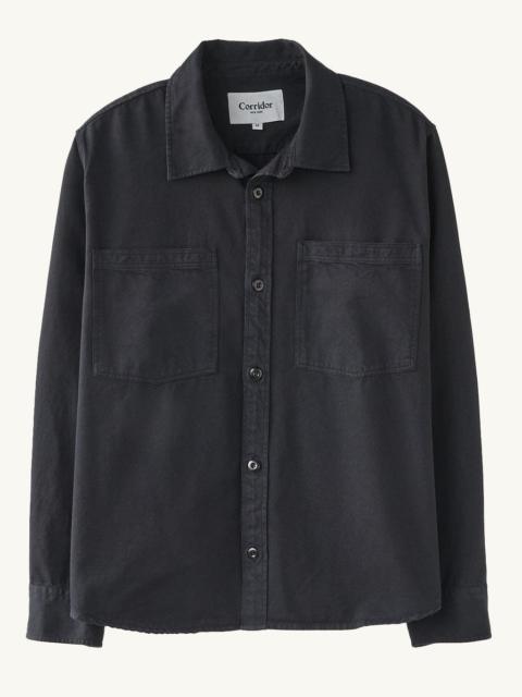Corridor GARMENT DYE TWILL LS - BLACK