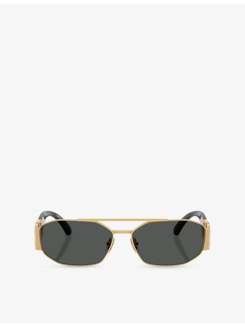 VERSACE VE2287 Irregular-Frame Metal Sunglasses