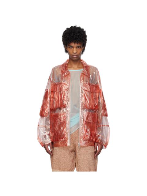 Dries Van Noten Orange Overdyed Transparent Jacket