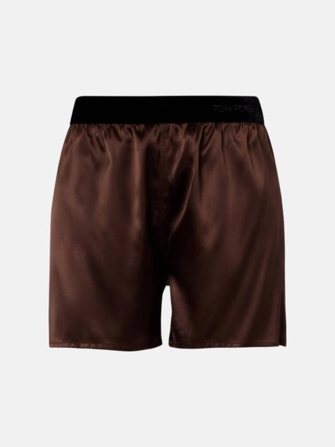 TOM FORD Silk-blend satin shorts