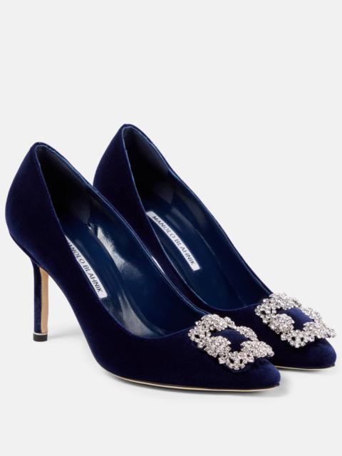 Hangisi 90 embellished velvet pumps