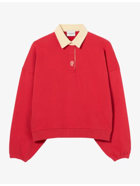 Claudie Pierlot Oversized Brand-Embroidered Cotton Sweatshirt