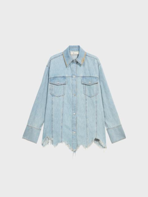 Blumarine STONEWASHED DENIM SHIRT