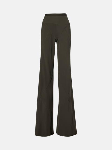 Bias high-rise wide-leg pants