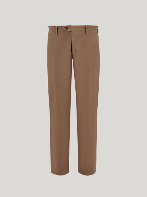 Canali WALNUT COMFORT COTTON VELVET REGULAR-FIT CHINOS