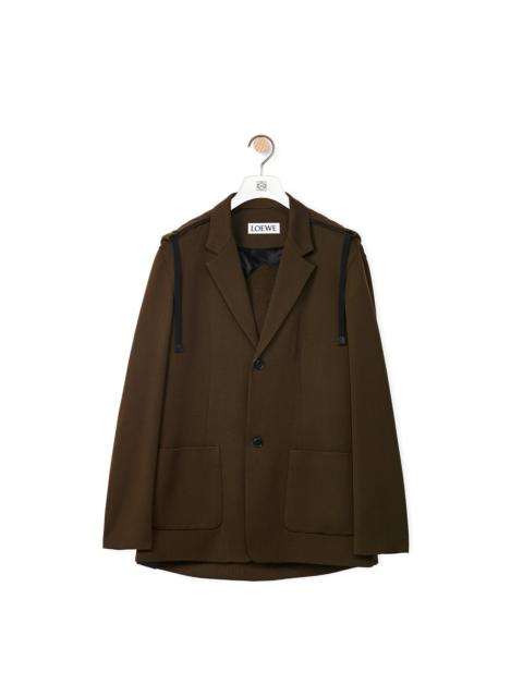 Loewe Hybrid hooded jacket in wool