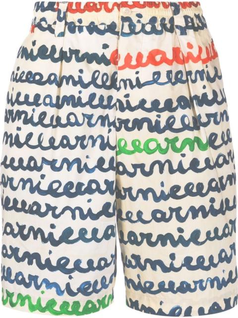 Marni logo-print Bermuda shorts