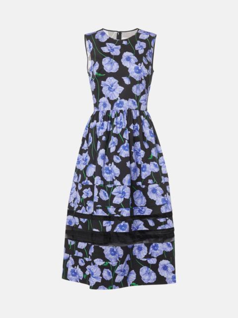CAROLINA HERRERA floral-print 미디 드레스