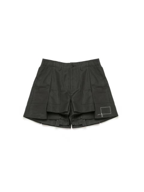 注目コラボ☆【sacai】WTAPS Cotton Back Satin Shorts sacai WTAPS Cotton Back Satin Shorts | REVERSIBLE