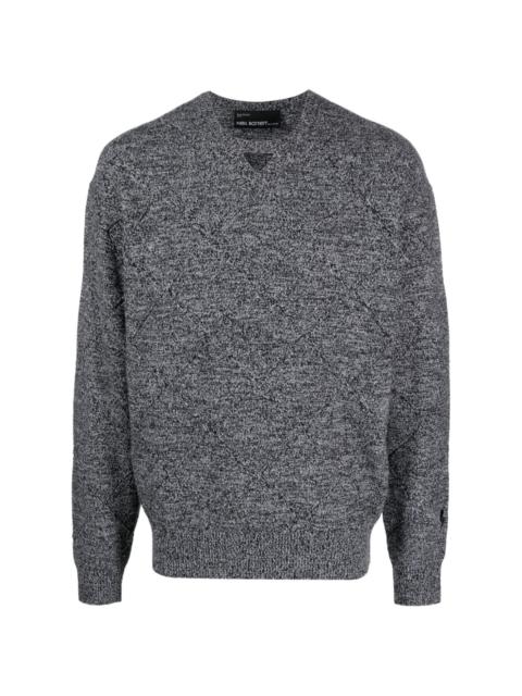 crew-neck chunky-knit jumper