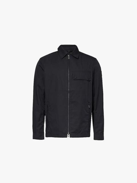 Depot brand-patch regular-fit cotton-blend jacket