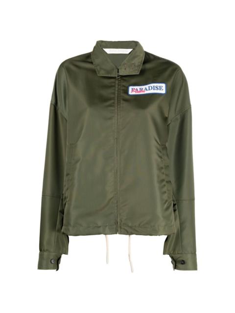 Palm Angels embroidered-logo zip-up jacket