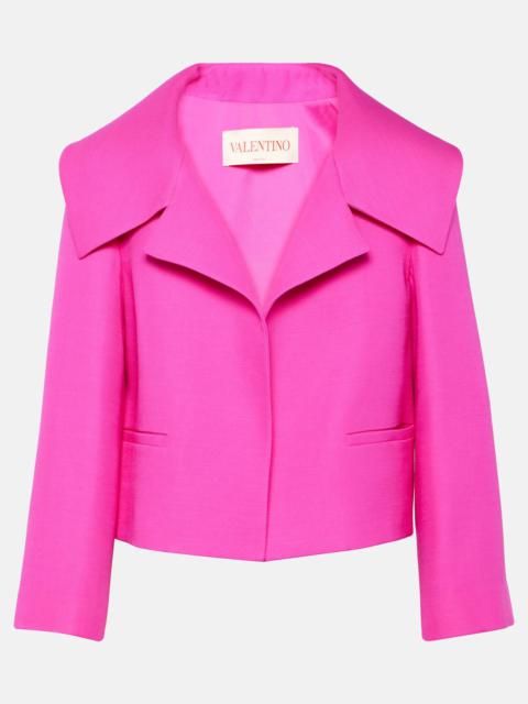 Valentino Cropped wool and silk jacket