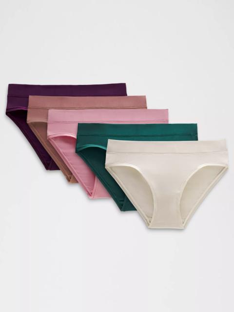 lululemon UnderEase Mid-Rise Bikini Underwear *5 Pack