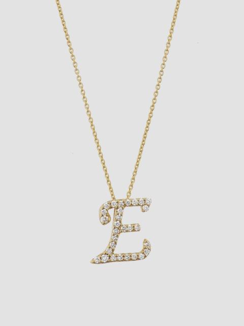 ROBERTO COIN Women's Tiny Treasures Script Initial 18K Yellow Gold, Ruby & 0.24-0.34 TCW Diamond Pendant Necklace