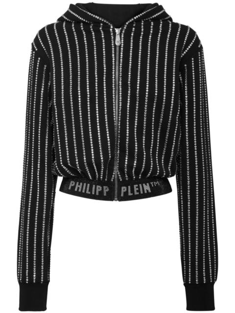 PHILIPP PLEIN crystal-embellished zip-up hoodie
