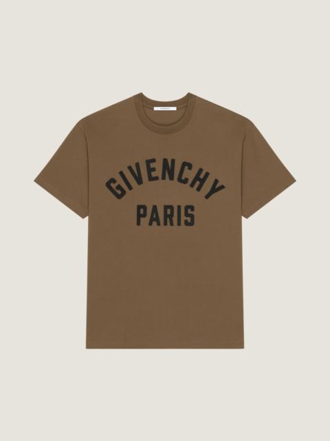 Givenchy T-SHIRT IN COTTON WITH GIVENCHY PARIS EMBROIDERY